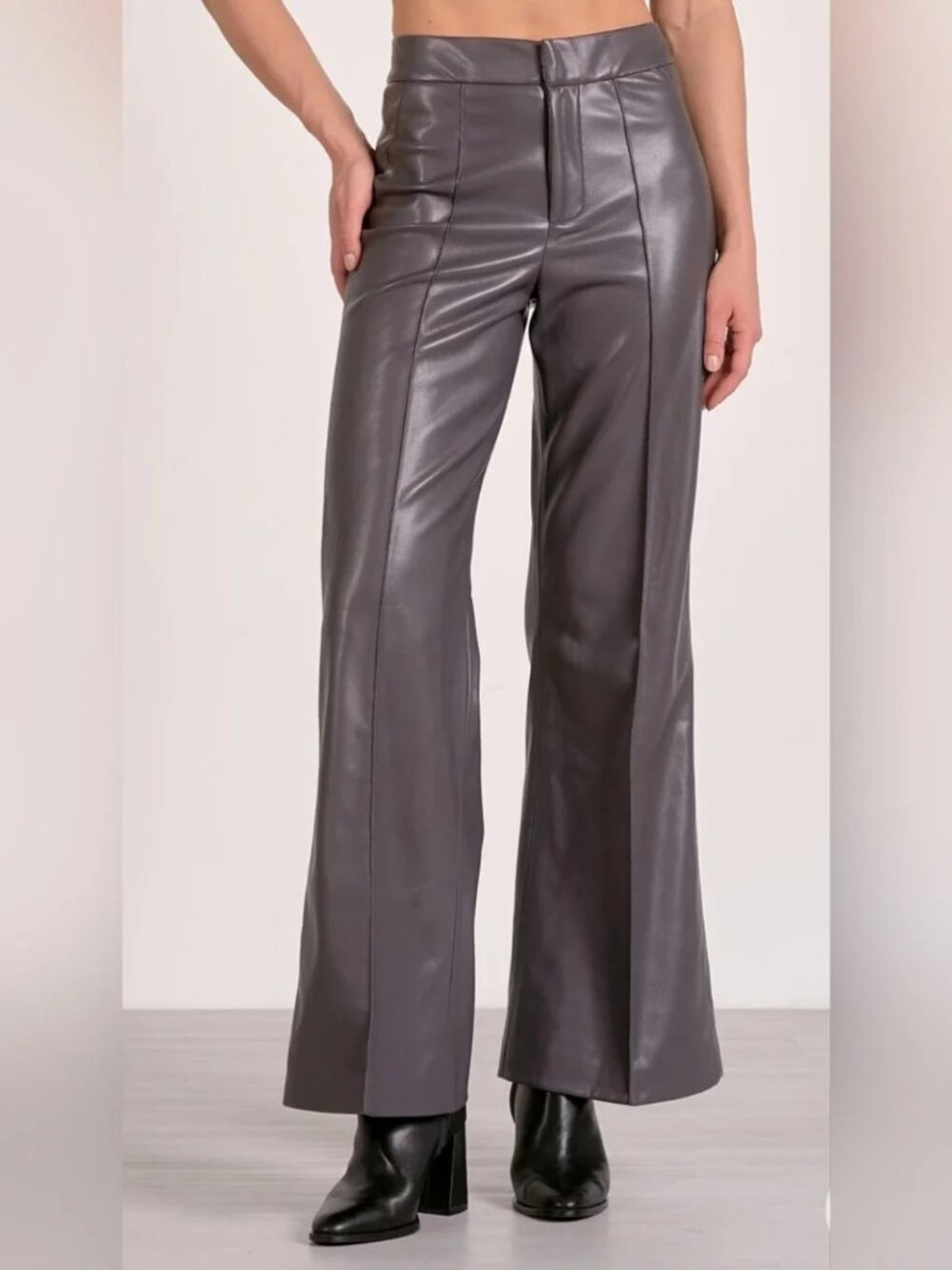 Elan Faux Leather Wide Leg Pants